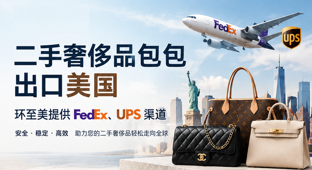 二手奢侈品包包出口美国，环至美提供FedEx、UPS渠道